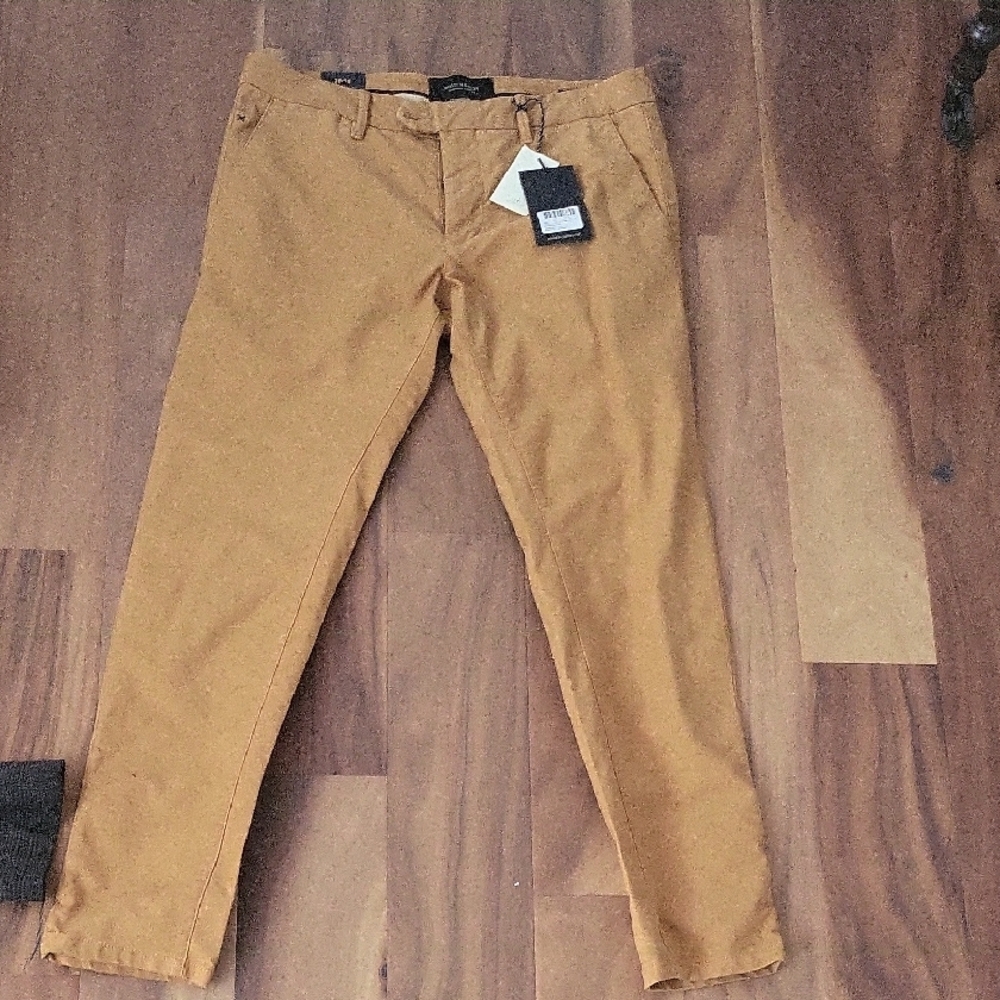Scotch & Soda Men Camel Trousers